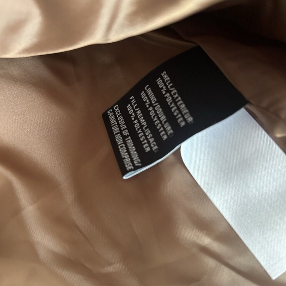 7 For All Mankind Cropped Puffer Jacket Bronze Size L NWT - Picture 6 of 8